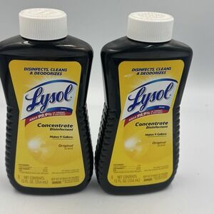 Lot of 2 LYSOL Disinfectant Concentrate Original Scent  12 Fl oz Makes 9 Gallons